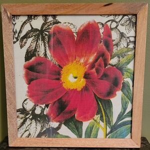 Treshold-Red Botanical Wall Decor